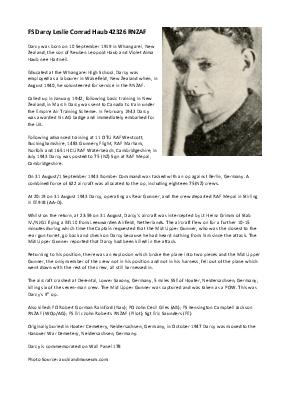 A preview of a PDF biography for Haub, Darcy Leslie Conrad